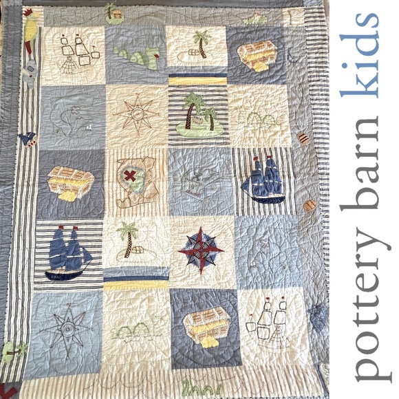 Pottery Barn Kids🏝️Treasure Island Quilt | Twin - Picture 1 of 11